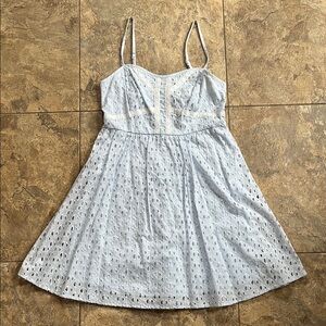 NWOT H&M Light Blue Eyelet Sundress